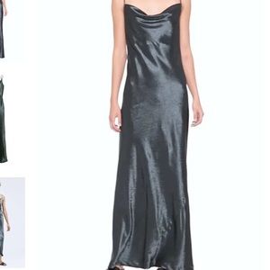 Banana Republic Bias Cut Slip Dress, Slate Gray, Size 4